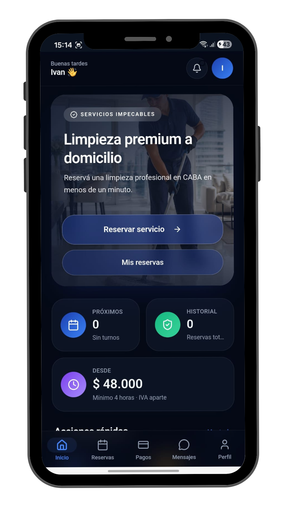 Mockup de la APP WEB de Grupo Leker